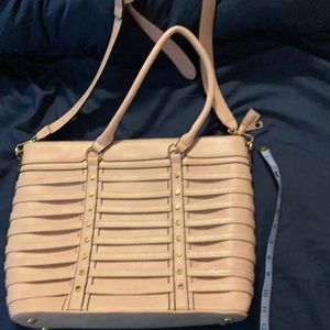 Pink with black trim purse